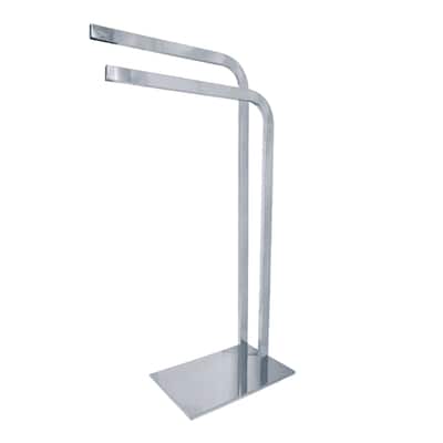 Edenscape Pedestal Dual Towel Rack in Brushed Nickel