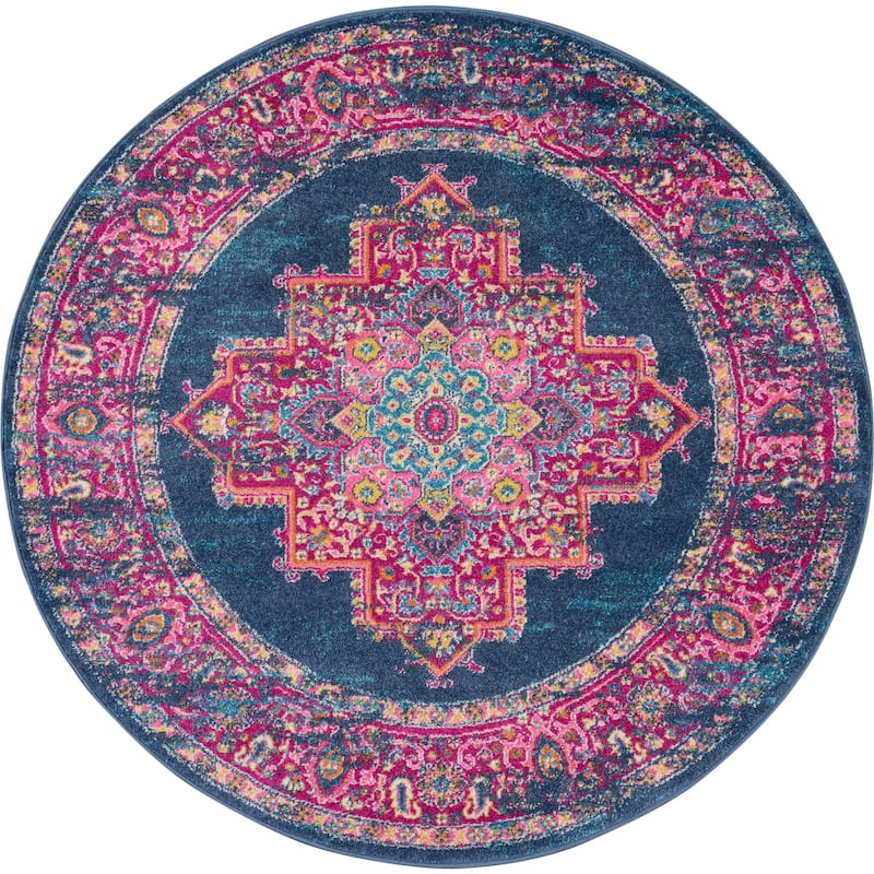 Porch & Den Dobbin Vintage Persian Medallion Farmhouse Area Rug