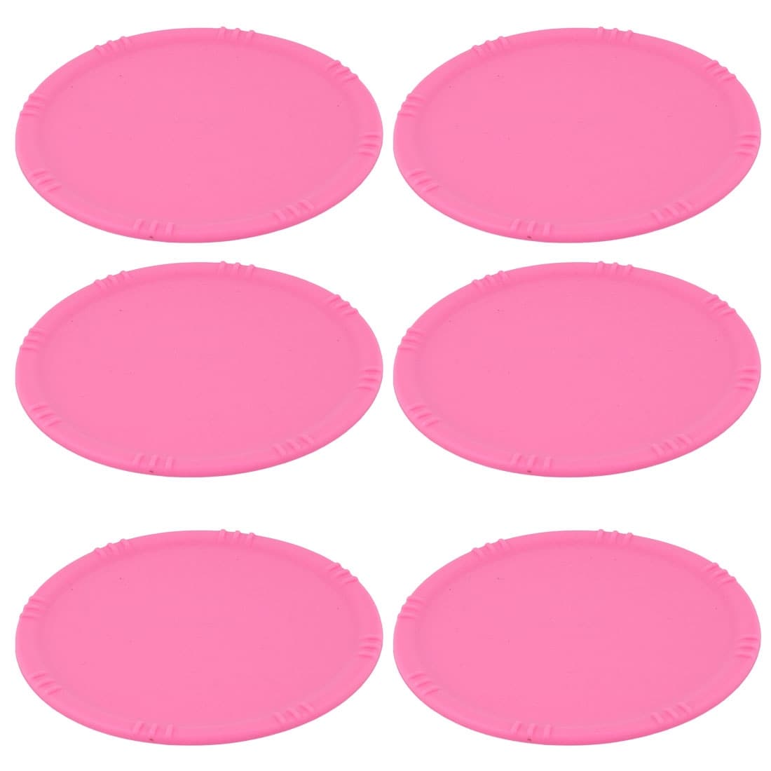 Silicone Kitchen Round Cup Heat Resistant Coaster Table Protector Mat 6pcs  Pink - Bed Bath & Beyond - 17591052