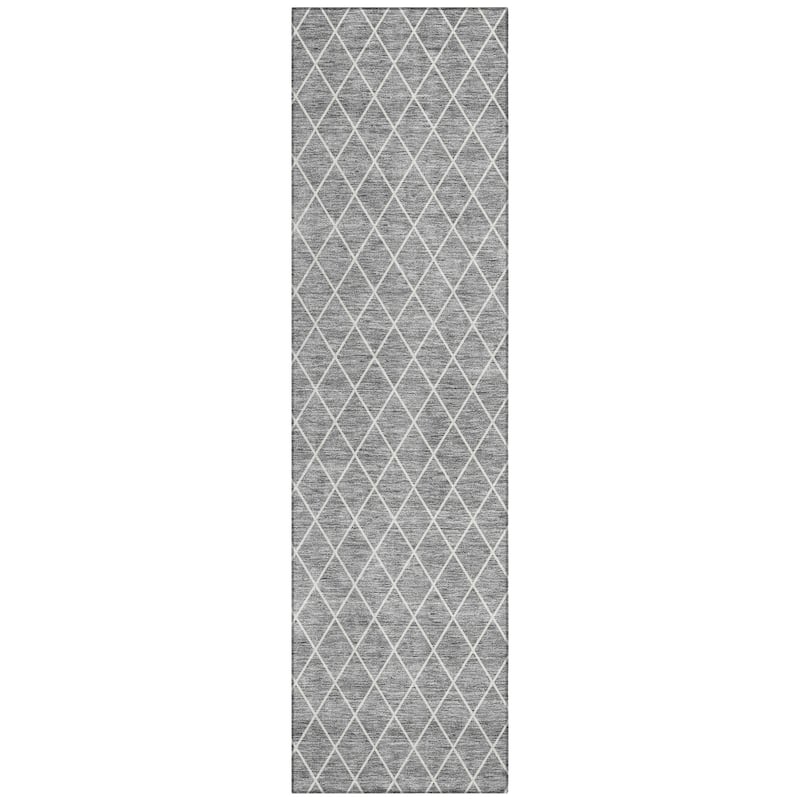 Machine Washable Indoor/ Outdoor Chantille Diamond Trellis Rug