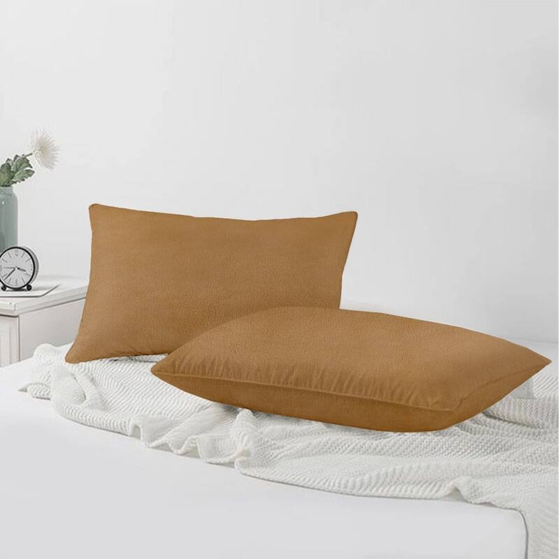 A1HC Pack of 2 Velvet Throw Pillow Insert, Hypoallergenic Down Alternative Fill
