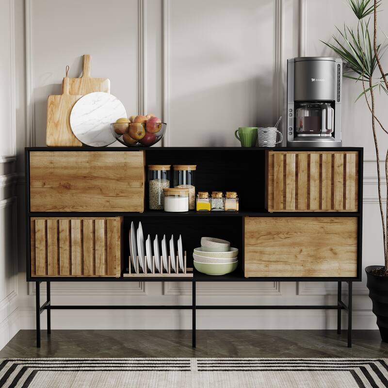 CraftPorch Modern Wooden TV Stand Console