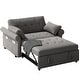 preview thumbnail 10 of 15, Moasis Sleeper Sofa Bed 3-in-1 Convertible Couch with Pullout Bed, Reclining Backrest, Storage Pockets - 50"L x 37.6"W x 31.5"H