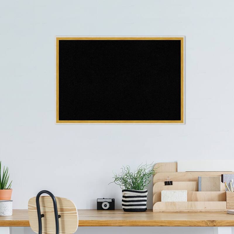 Paige Wood Framed Black Corkboard Bulletin Board