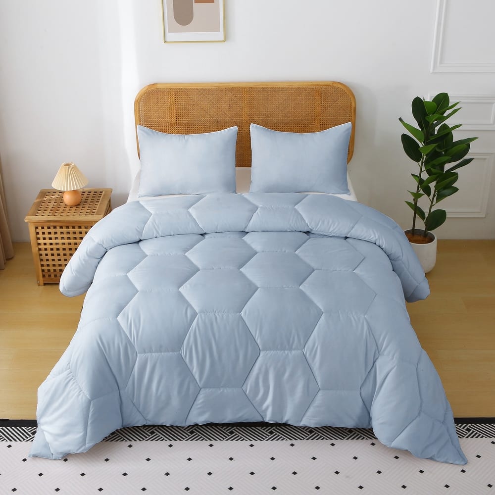 Better Style Home Microfiber Honeycomb Comforter Sets