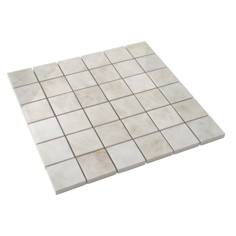 Apollo tile 12" x 12" Splendor Lappato Soft Alabaster White Porcelain Tile (4.84 sq ft/case) - 5 Pack