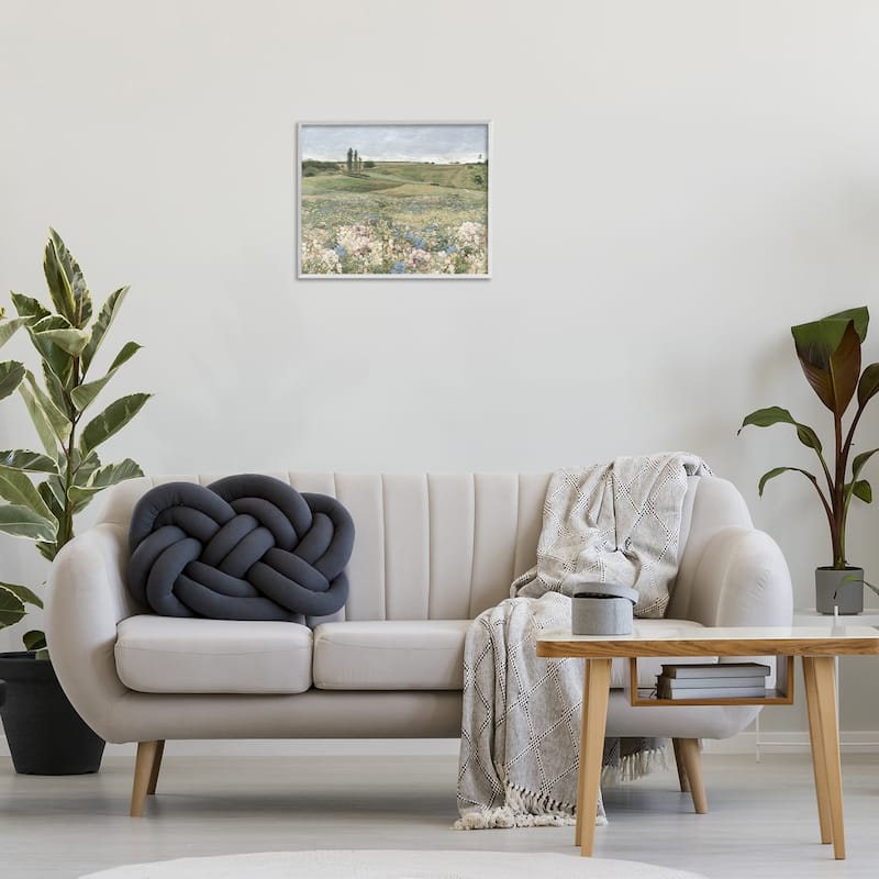 Stupell Charming Pastoral Meadow View Framed Giclee Art Design By Amber Sterling
