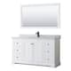 Option White, Black Trim, White Carrara Marble Top