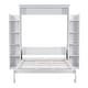 preview thumbnail 8 of 16, Wall Bed with Built-In Shelving Storage and Soft LED Lighting Space Saving Design