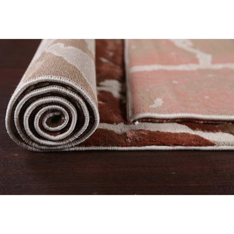 Abstract Transitional Turkish Oriental Rug Contemporary Carpet