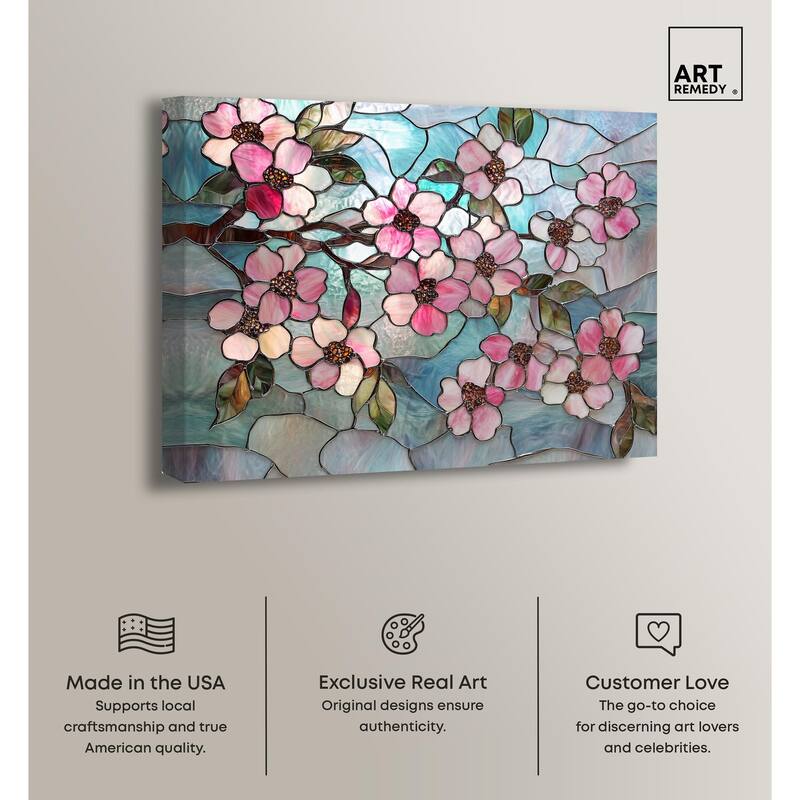 Shimmering Spring Blossoms II Canvas by Art Remedy, Gallery Wrapped