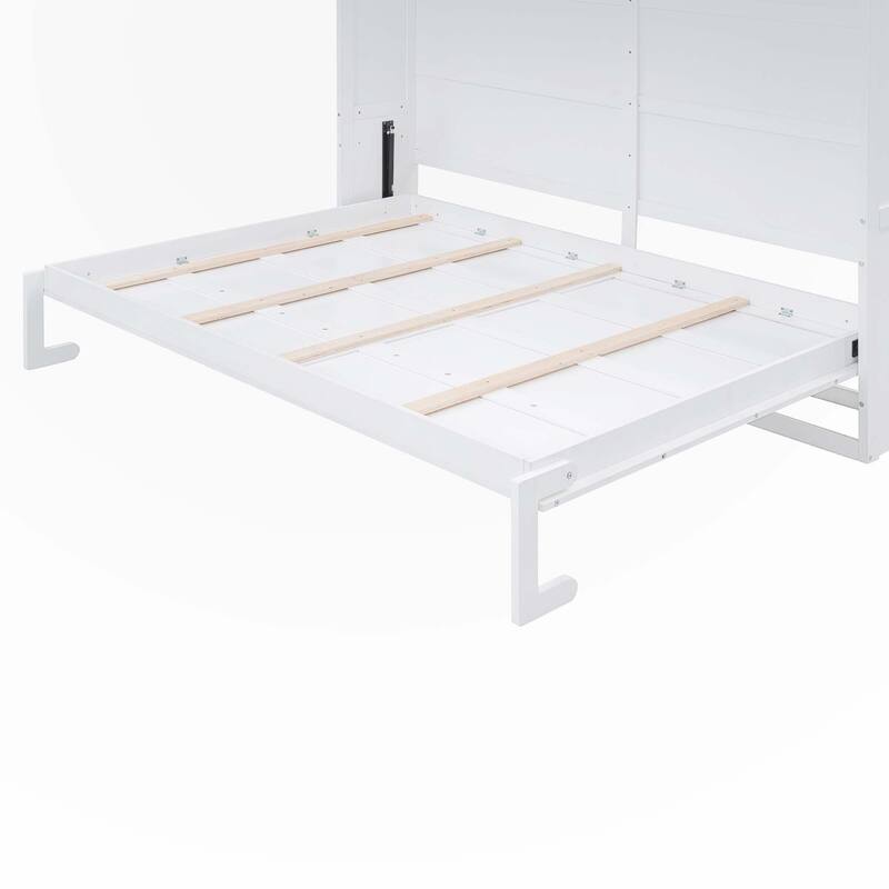 Full Size Murphy Bed Wall Bed with Top Cabinets