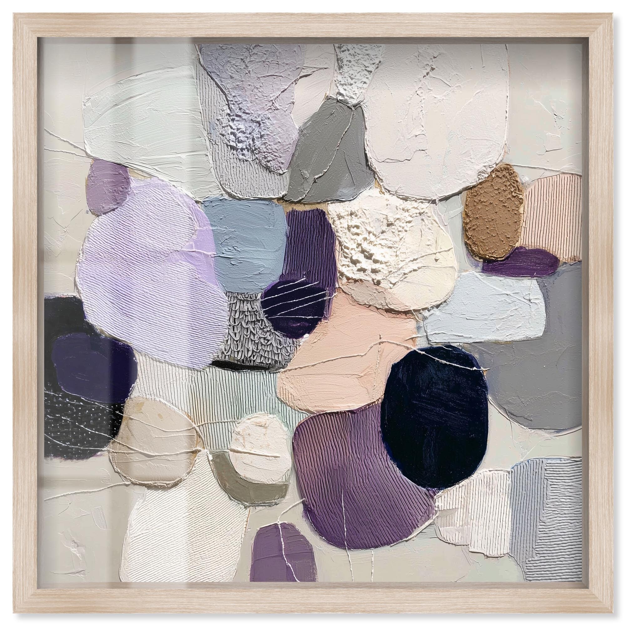 Soft Geometric Shapes II Modern Art Shadowbox Print by Art Remedy