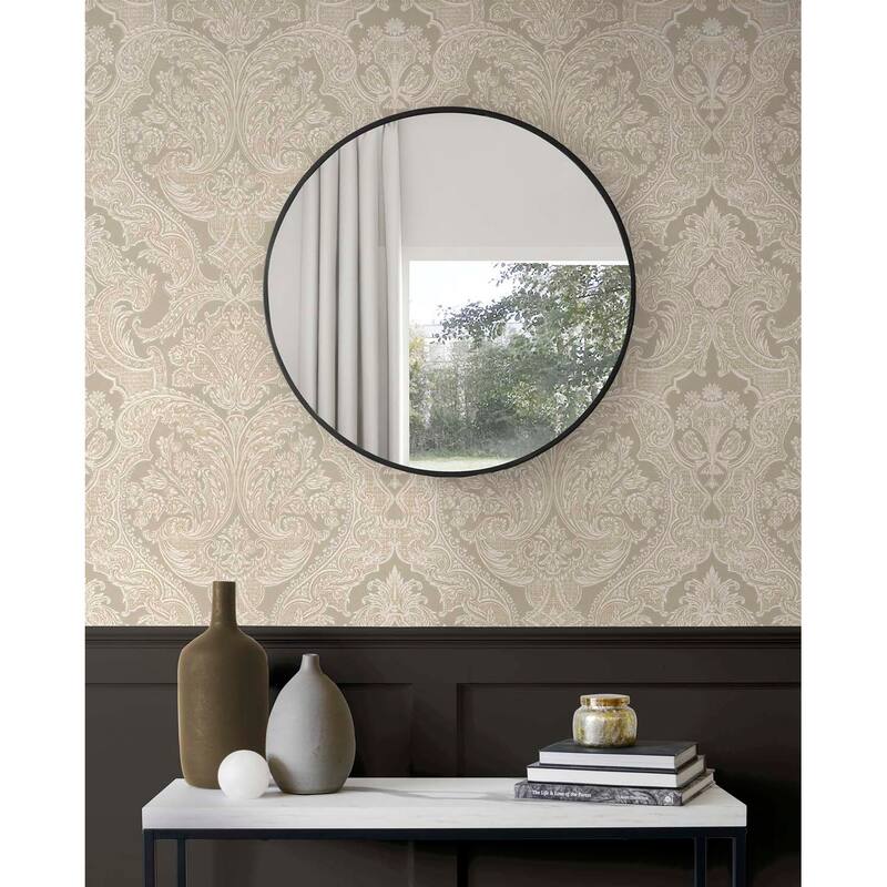 Seabrook Designs Olivas Damask Unpasted Wallpaper