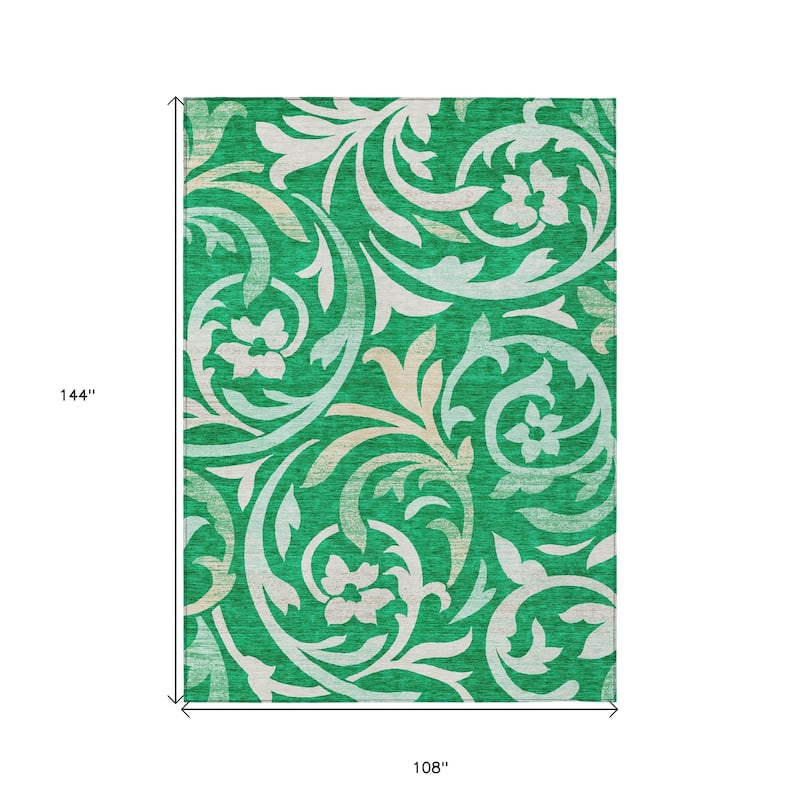 HomeRoots Floral Transitional Rectangle Outdoor Rug