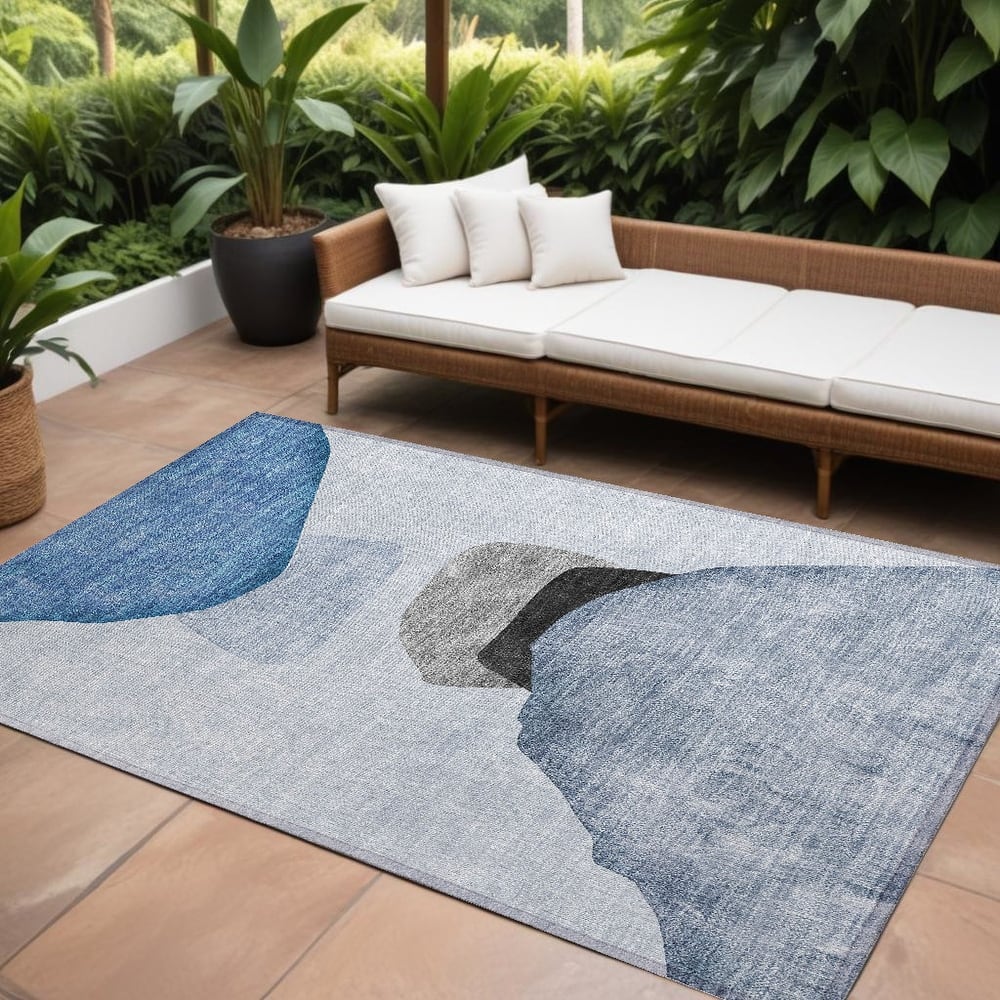 Almira Artistic Abstract Weather Resistant Timeless Fusion Outdoor Rug