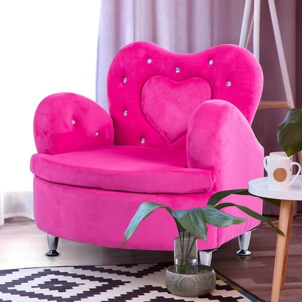 Gymax Rose Kids Sofa Armrest Chair Couch Soft Velvet Toddler On Sale Overstock 21290313 Adjustable toddler chair with a step for baby room, armrests and a high back will delight your child for many years. usd