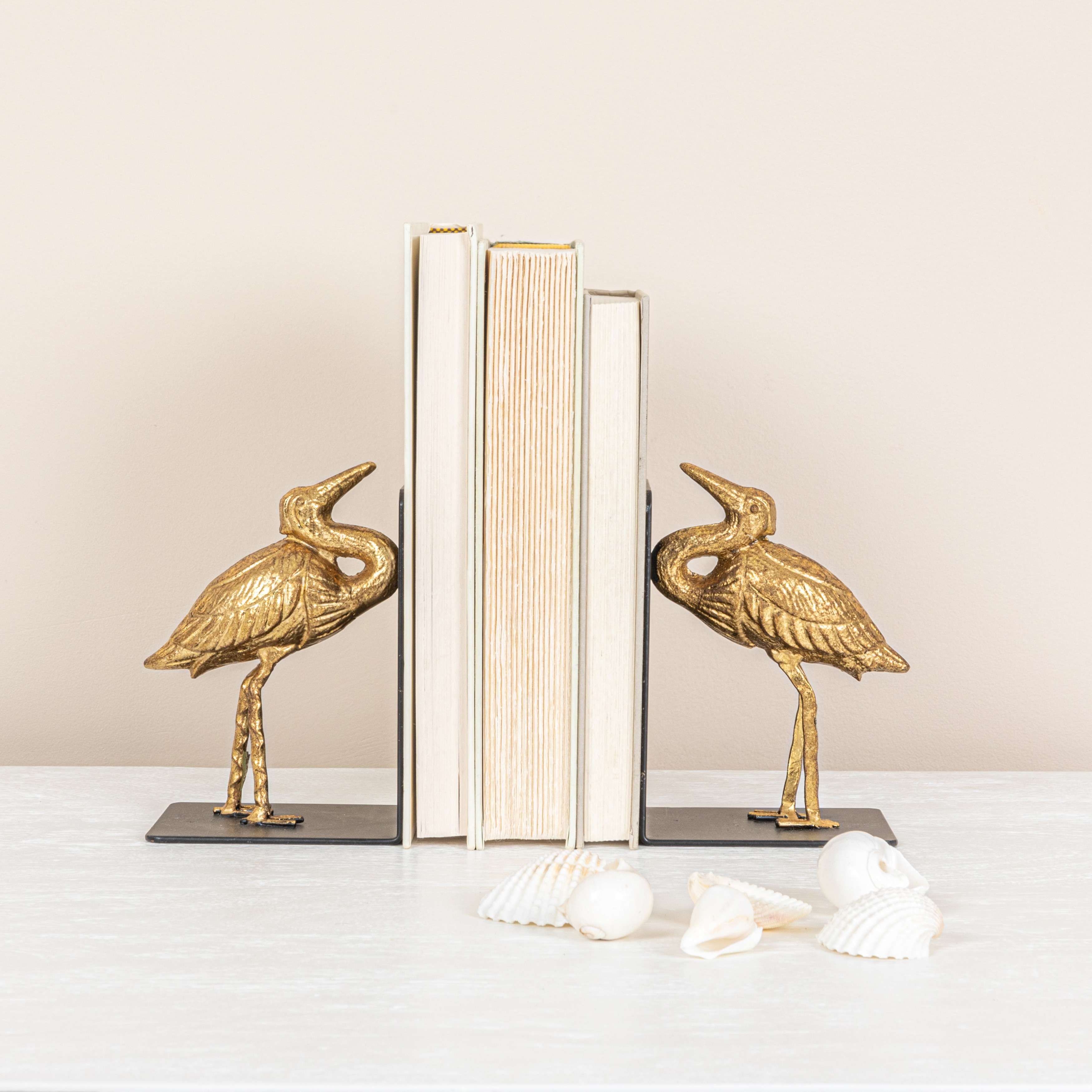 Decorative Cast Iron Bird Bookends, Set of 2 - 4.4"L x 3.5"W x 5.9"H