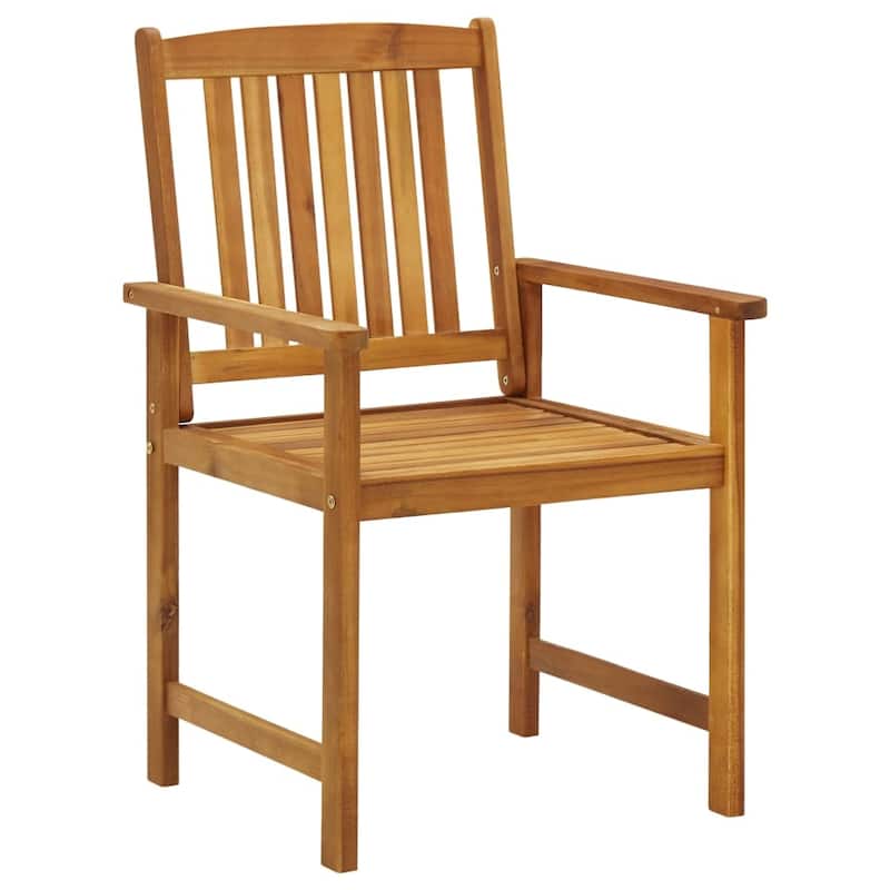vidaXL Patio Chairs with Cushions 2 pcs Solid Acacia Wood - 24" x 22.4" x 36.2"
