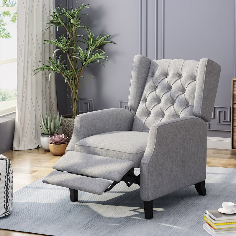 Keating Traditional Wingback Recliner by Christopher Knight Home
