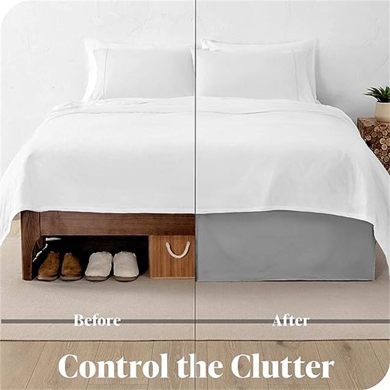 Pleated bed skirt