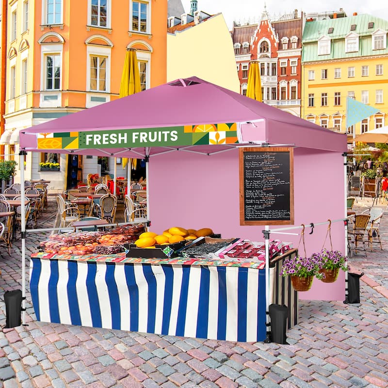 Costway 10'x10'Commercial Pop-up Canopy Tent Sidewall Folding Market
