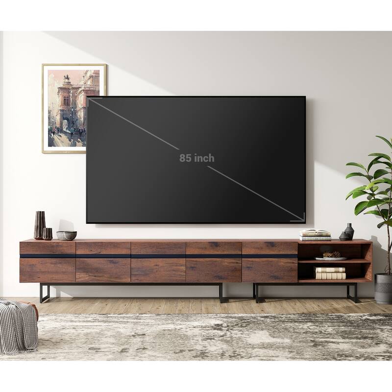 WAMPAT Modern TV Stand and Coffee Table Set of 2
