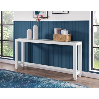 Cordero Wood and Glass Top 66-Inch Wide Sofa Console Table