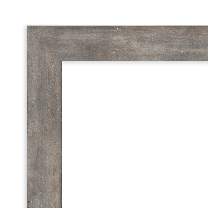 Marred Wood Framed Grey Corkboard Bulletin Board