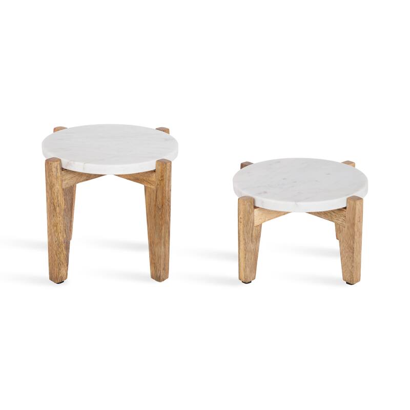 Kate and Laurel Icelyn Round Plant Stand Set