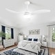 preview thumbnail 68 of 75, Sofucor 42/52 Inch Low Profile Flush Mount Ceiling Fan with Light,Remote Control,Solid wood/ABS Blades,Reversible Quiet DC Motor