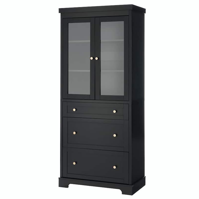 70.1" Modern High Freestanding Tall Bathroom Cabinet