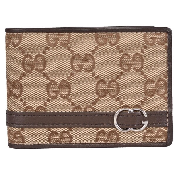 Gucci Men's 268508 Beige Canvas GG Guccissima Bifold Wallet