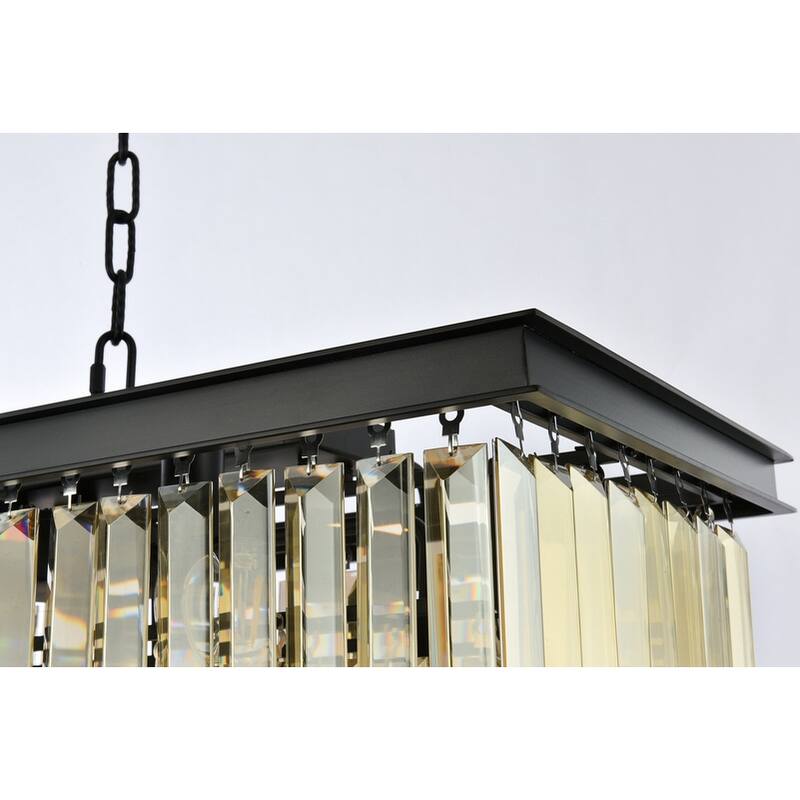 Royce Edge 12-Light Matte Black-Chandelier