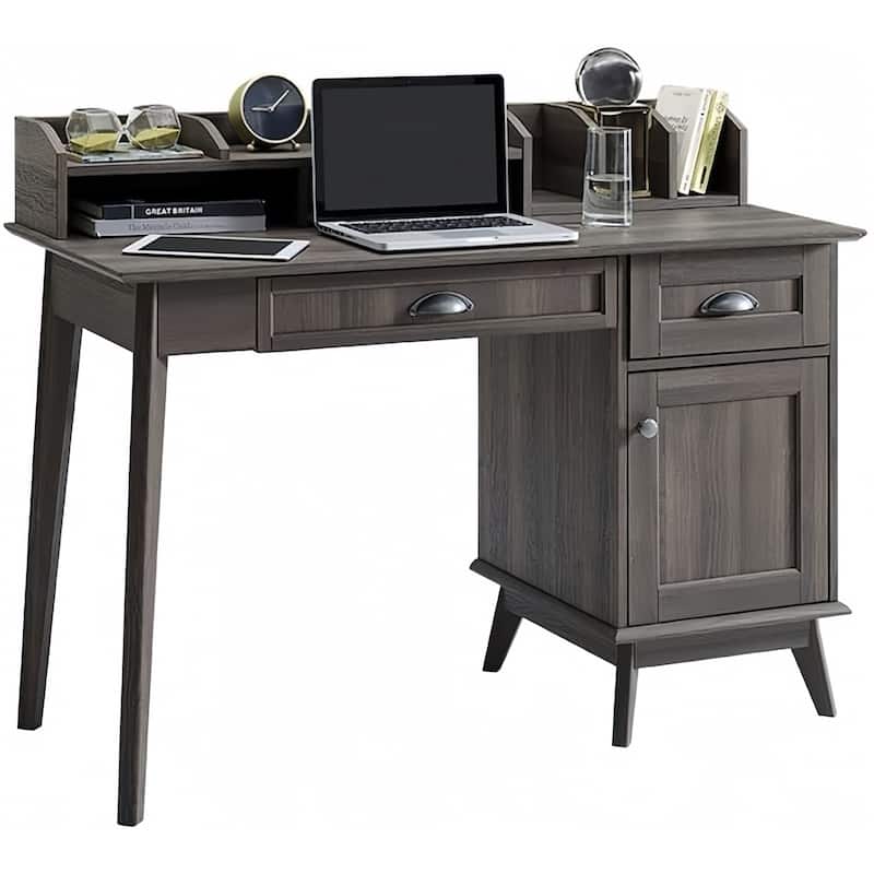 Caffoz Newport Series Computer Desk with Hutch Home Office Writing Desk, Wood Workstation w/Shelves, Study Desk for Small Spaces