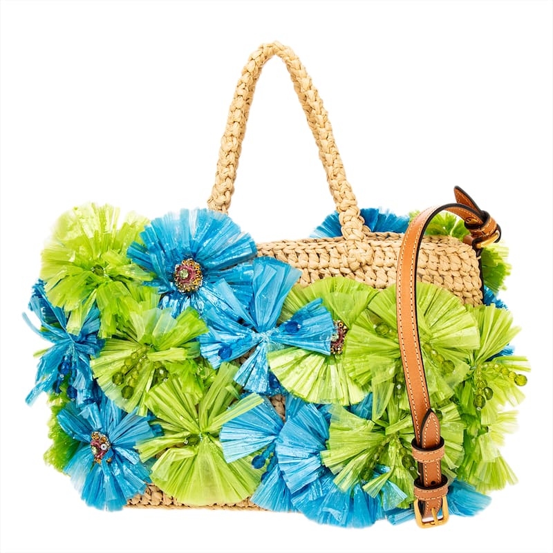 Valentino Vlogo Signature Tote with Floral Embellishments