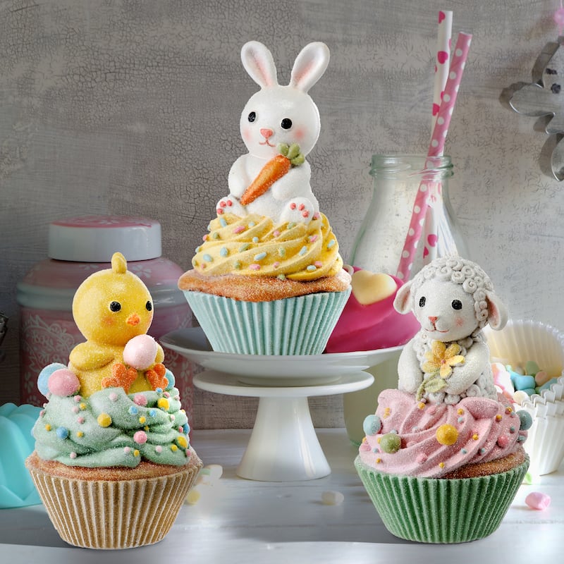 Easter Cupcake 6" Set of 3 - 6
