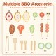 preview thumbnail 8 of 6, Kids BBQ Playset with Chalkboard, Sink and Storage Cabinet - 27" x 16" x 35.5"