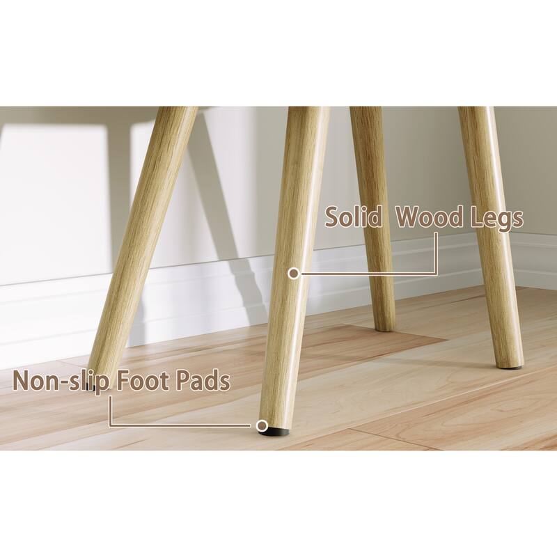 White 2-Drawer Nightstand with USB Charging Ports and Open Shelf