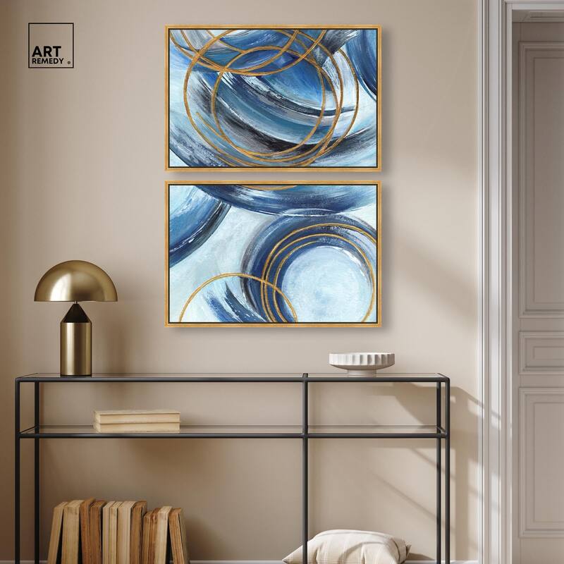 Golden Riviera Canvas Set of 2 by Art Remedy