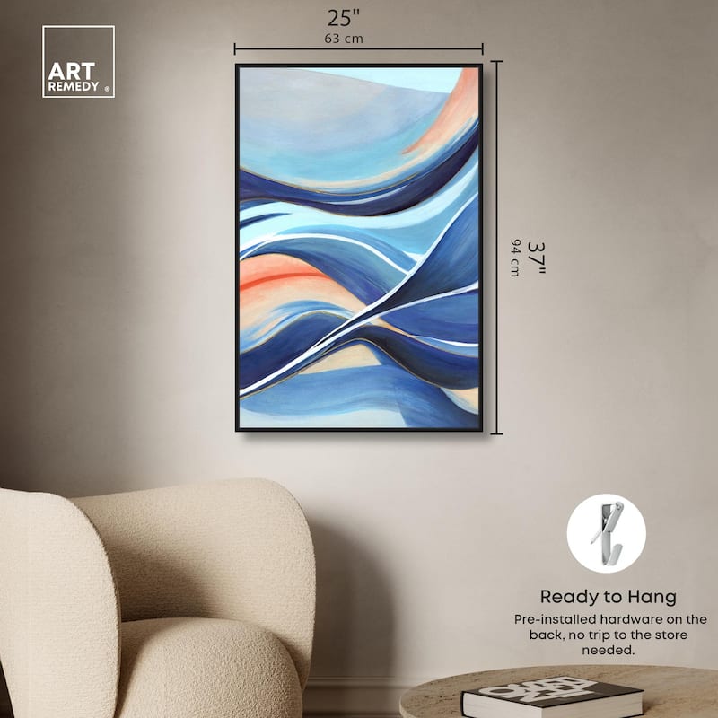 Glowing Blue II Canvas by Art Remedy