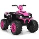 preview thumbnail 8 of 80, Costway 12V Kids 4-Wheeler ATV Quad Ride On Car w/ LED Lights Music - 42''x25.5''x29''(LxWxH) Rose & Black