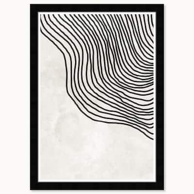 Wynwood Studio Flowing Tide Framed Boho Minimalist Abstract Prints
