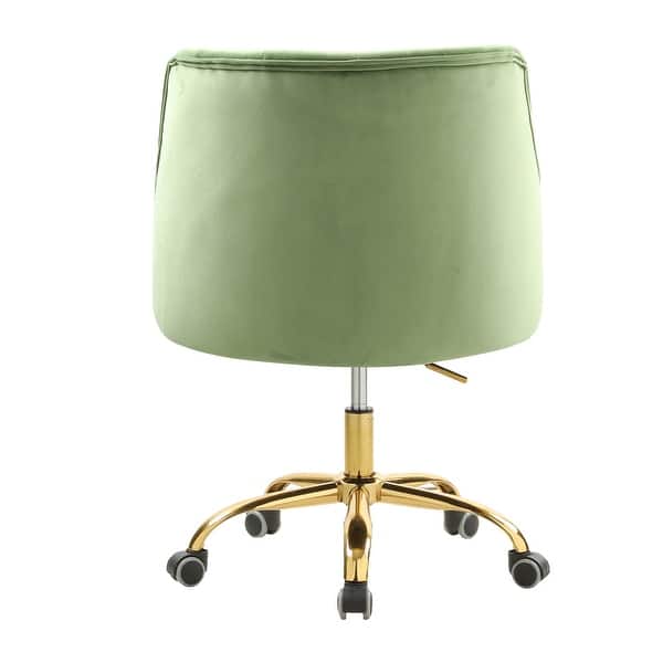 Velvet Swivel Upholstered adjustable height Home office Chair With