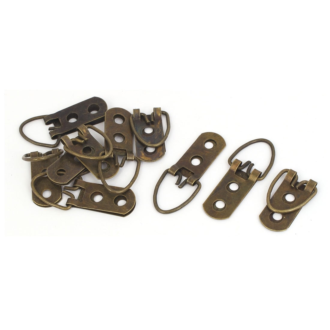 50mm Length Metal Triangle D-Rings Picture Frame Hanging Hanger Hooks 10PCS  - Bronze Tone - Bed Bath & Beyond - 35391473