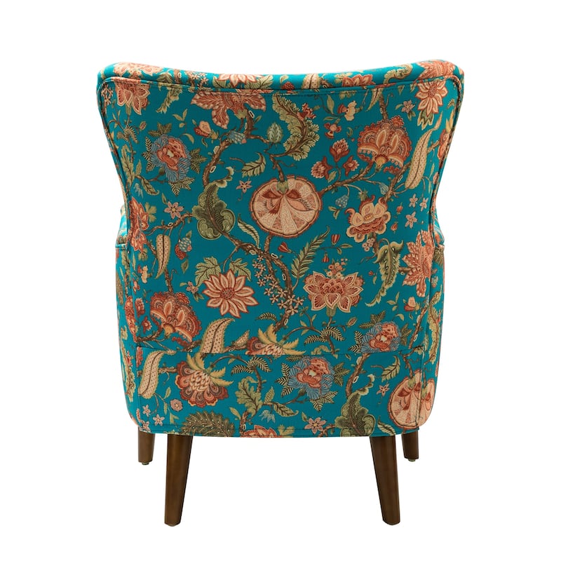 Nikolaus Armchair with Floral Fabric Pattern Set of 2 by HULALA HOME