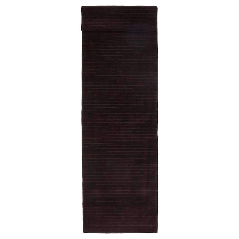 ECARPETGALLERY Hand-knotted Opulence Magenta Wool Rug - 3'0 x 10'11 - Dark Magenta - 3'0 x 10'11
