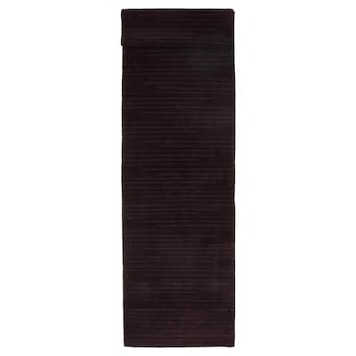 ECARPETGALLERY Hand-knotted Opulence Magenta Wool Rug - 3'0 x 10'11