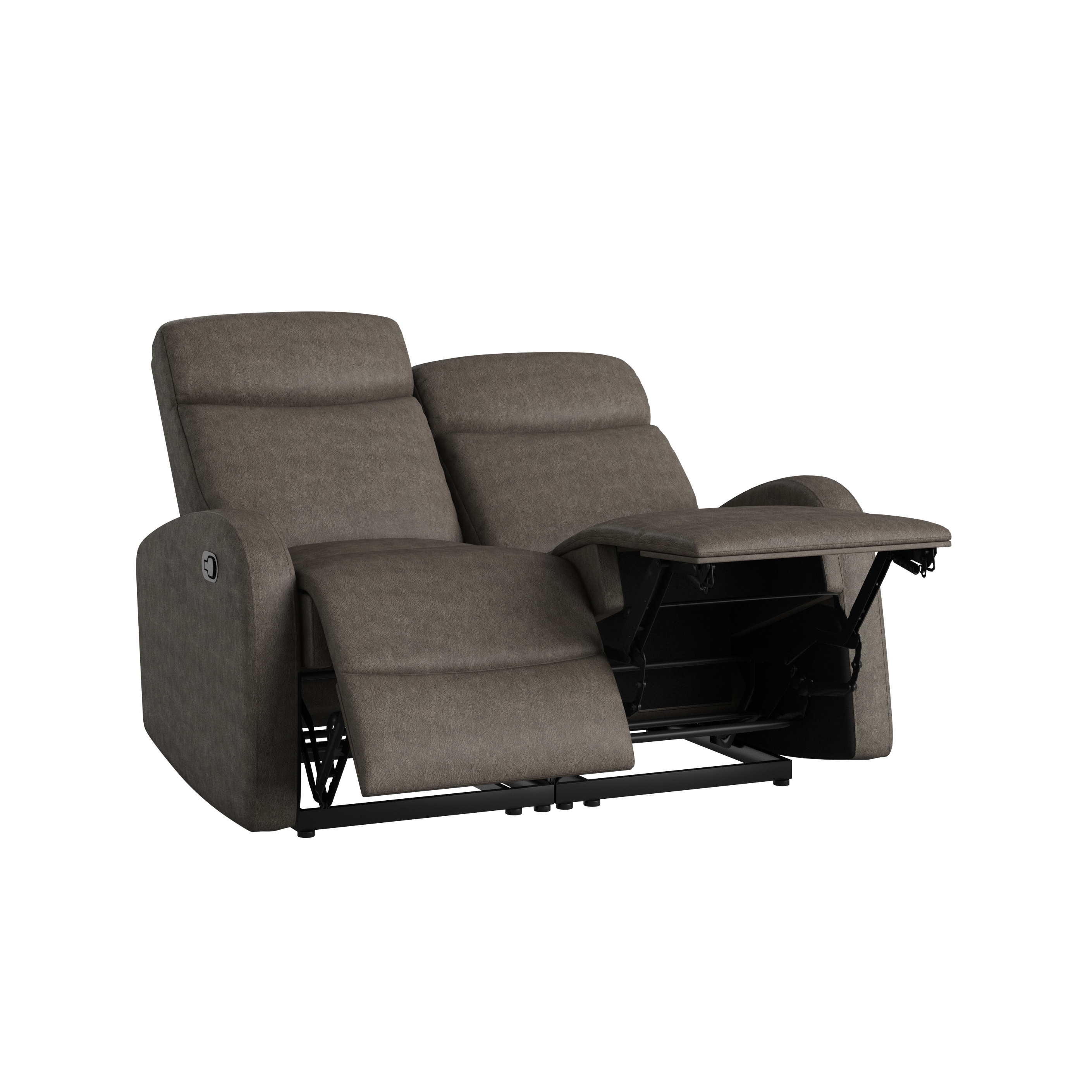 Distressed faux sales leather recliner