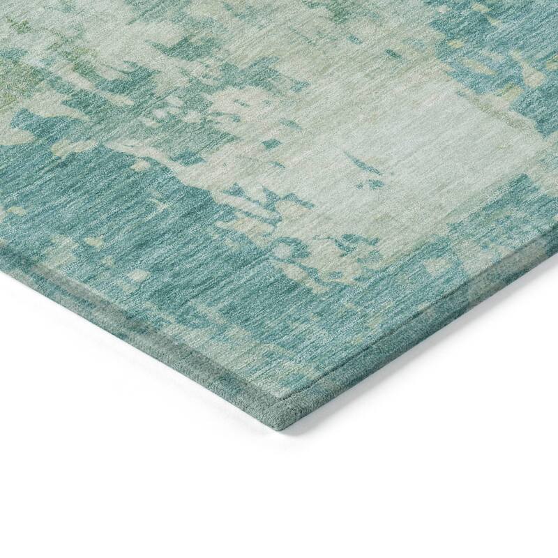 Machine Washable Indoor/Outdoor Contemporary Blend Chantille Rug